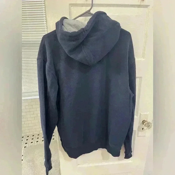 Champion navy blue hoodie with grey lining size medium - Picture 3 of 6